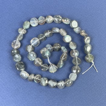 Labradorite Galitka Beads 9x9mm on Thread, Length 39 cm+