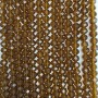 Brown Transparent Czech Crystal Beads on Fishing Line, 8x6mm Faceted Rondelle, Length 40cm +
