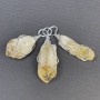 Raw Citrine Pendant, wire-wrapped, 38x47x17 mm+
