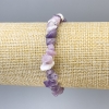 Lepidolite chip bracelet, 7×3 mm chips, 18 cm length, stretch bracelet