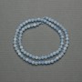 Aquamarine Beads — Smooth Round Beads, 4–5 mm Diameter, On a Thread, Length 38 cm