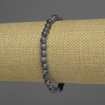 Браслет Сапфір гладка кулька, діаметр 7-8мм+- асорті розмірів, довжина 18см+- стрейч