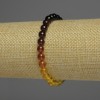 Amber Gradient Bracelet, Smooth Bead, 6 mm Diameter, 18 cm Length, Stretch
