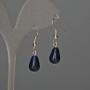 Earrings with tinted quartz 8x12mm+-, length 32mm+-