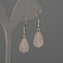 Mountain Crystal Drop Earrings 10x15mm, length 35mm
