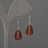 Earrings Carnelian drop 10x15mm, 35mm length