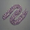 Natural gemstone beads, Amethyst, color assortment, faceted, diameter 6mm+-, length 39cm+