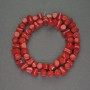 Beads of natural red coral, faceted cut, diameter 7×9 mm, length 41 cm
