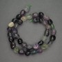 Natural fluorite rondelle beads, diameter 9 mm +/-, length 39 cm+