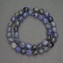 Faceted sodalite beads, natural stone, diameter 9mm, length 39 cm