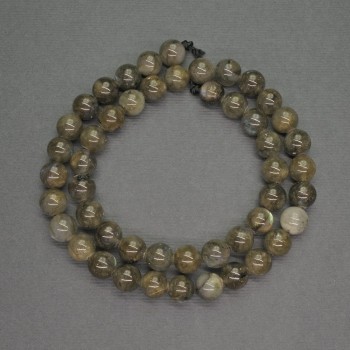 Labradorite Beads, Smooth Round Beads, 8mm Diameter, 39cm Length ±