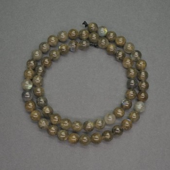 Labradorite natural stone beads, smooth round beads, diameter 6mm+-, length 39cm+-