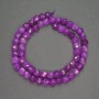 Sugilite natural stone beads, faceted cubes, diameter about 7 mm, length about 40 cm