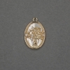 Tree Pendant with Mother-of-Pearl Inlay, 13×18×21×2 mm - Golden Metal