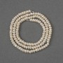 Natural River Pearl Beads 4x3mm, 37 cm ± on Thread