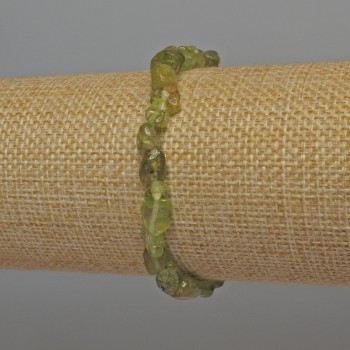 Браслет Хризоліт крихта, діаметр 6-8х6мм+-, довжина 18см+- стрейч