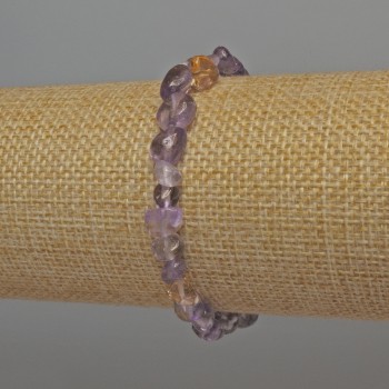Ametrine Faceted Bracelet, Diameter 7-9x7 mm, Length 18 cm +/- Stretch