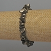 Pyrite chip bracelet, 7-10 x 3-7 mm, 18 cm length, elastic