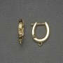 Gold-tone earring hooks 18×3 mm - pair