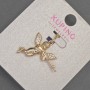 Pendant Xuping Cupid with White Crystals, 24 mm Diameter, 27 mm Length, 18K Gold Plating