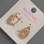Xuping Earrings, 11 mm diameter, 18 mm length, 18K Gold Plating