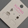 Xuping stud earrings with a black crystal, ball-shaped, 4 mm in diameter, rhodium-plated