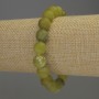 Jadeite bracelet, smooth beads, 10 mm diameter, 18 cm length (stretch)