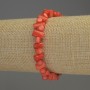 Bracelet Orange Coral Column Beads, 5–8×5 mm diameter, 18 cm stretch