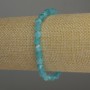 Aquamarine bracelet with faceted diamond-shaped beads, 6x5 mm, 18 cm stretch