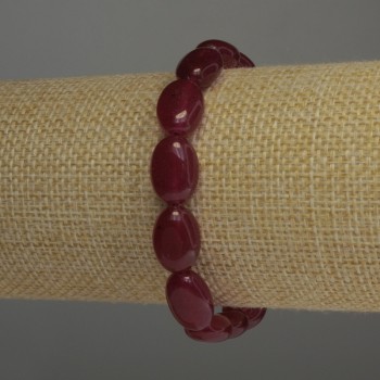 Tourmaline Oval Bracelet, 14×10 mm diameter, 18 cm length, stretch