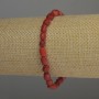 Tumbled Coral Bracelet, bead diameter 6–7×5 mm, length 18 cm, stretch