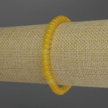 Citrine Rondelle Bracelet, diameter 6x4 mm, length 18 cm stretch