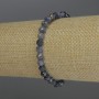 Sapphire bracelet with a faceted bead, 5 mm diameter, 18 cm stretch