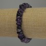 Amethyst Bracelet, Tumbled, Beads approximately 8–11×4 mm, Length 18 cm, Stretch
