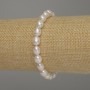 Oval freshwater pearl bracelet, 8×6 mm, length 18 cm (stretch)