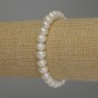 Bracelet with freshwater pearls, diameter 8×7 mm, length 18 cm (stretch)