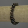 Bronzite Bracelet, Faceted Beads, Diameter 3-5 x 10-13 mm, 18 cm, Stretch