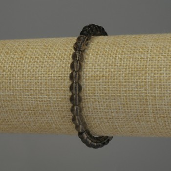 Браслет Раухтопаз гладка кулька, діаметр 6мм+-, довжина 18см стрейч