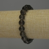 Smoky Topaz Bracelet with Smooth Beads, 10mm Diameter, 18 cm Stretch