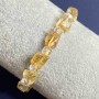 Citrine faceted bead bracelet 8-10x7 mm, length 18 cm, Czech crystal 6x5 mm, stretch