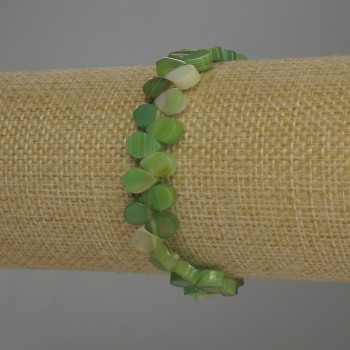 Agate Drop Bracelet, 8x6 mm diameter, 18 cm stretch