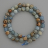 Blue Calcite Beads, Smooth Round 8 mm, On Thread, Length 39 cm+