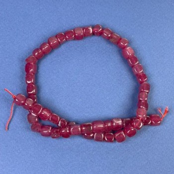 Tourmaline Cube Beads 7x7mm ± on Thread, 37 cm Length