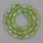 Beads from natural stone Chrysoprase and Olivine, faceted beads, diameter 8x6 mm ±, seed beads 3 mm ±, length 37 cm ±