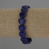 Lazurite Heart Bracelet, 12x12 mm diameter, 18 cm stretch