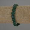 Malachite Heart Bracelet, 10x10 mm diameter, 18 cm length, stretch