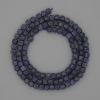Sapphire beads on thread, faceted cube, diameter 4 mm +-, length 39 cm+