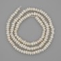 Natural freshwater pearl beads 8x2-3 mm, length 35 cm, on thread