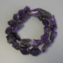 Amethyst Beads, Unpolished Stone, diameter 12-22×10-16 mm, length 41 cm ± on thread
