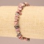 Rhodonite chip bracelet on elastic, 6-8 mm